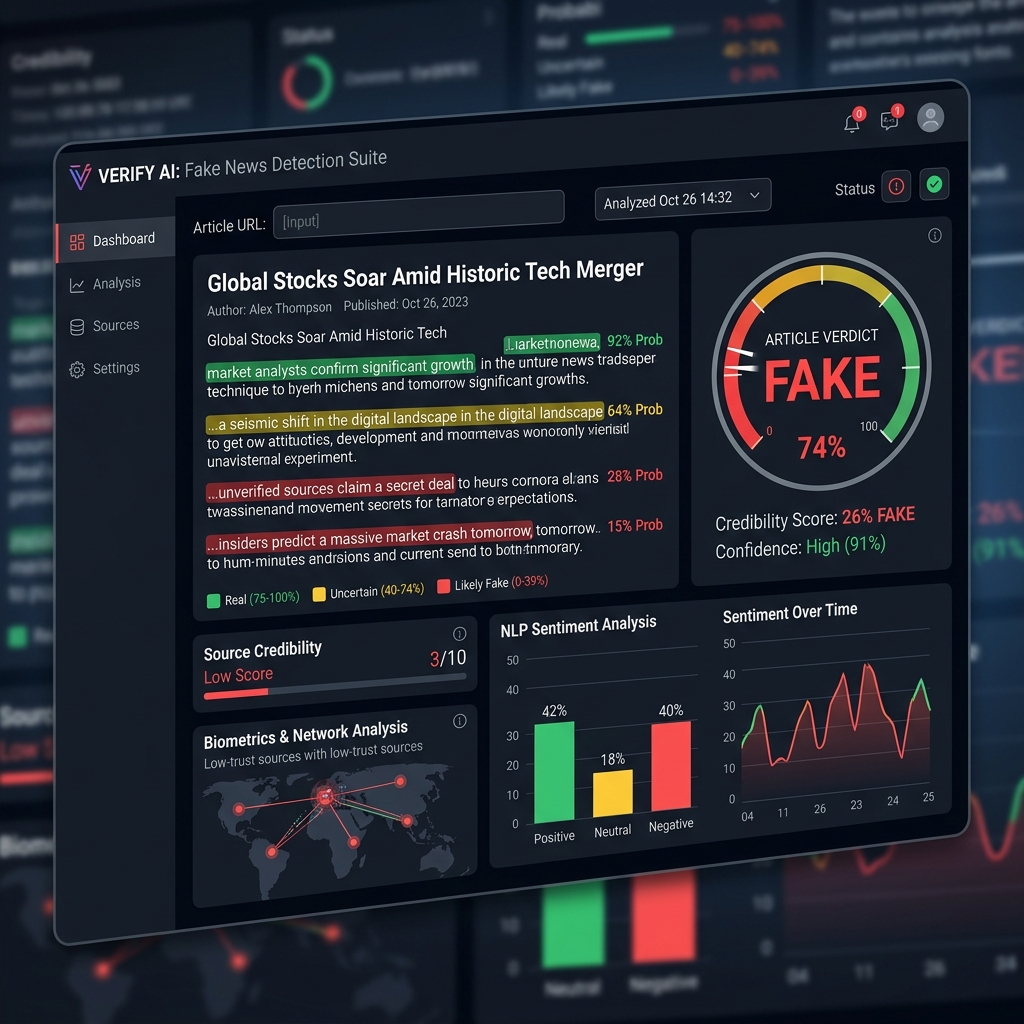 Fake News Detection - AI project screenshot